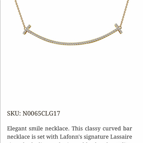 NWT LaFonn Elegant Smile Necklace